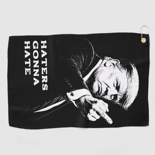 Trump Middle Finger 2026 Meme Funny ゴルフタオル (横)