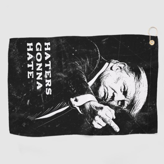 Trump Middle Finger 2026 Meme Funny ゴルフタオル (横)