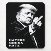 Trump Middle Finger 2026 Meme Funny マウスパッド (正面)