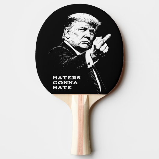 Trump Middle Finger 2026 Meme Funny 卓球ラケット (裏面)