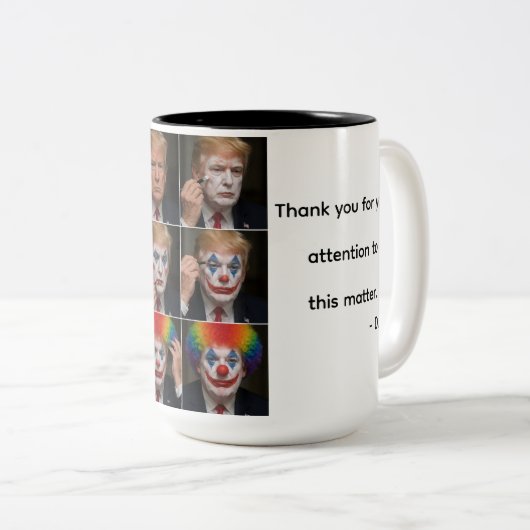 Trump Mug Funny Clown ツートーンマグカップ (正面右)