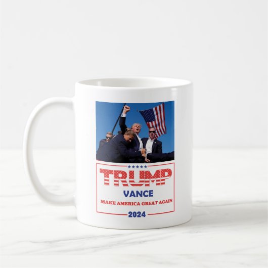 Trump Mug, Trump 2024, Trump Vance 2024 コーヒーマグカップ (左)