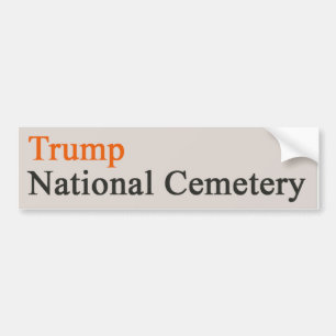 Trump National Cemorente —ベージュオレンジ バンパーステッカー