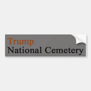Trump National Cemory -濃い灰色-オレンジ バンパーステッカー