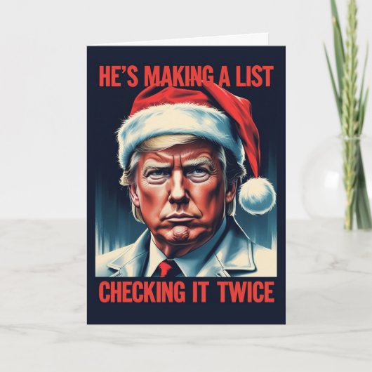 Trump Naughty List Christmas Card | Holiday  カード (正面)
