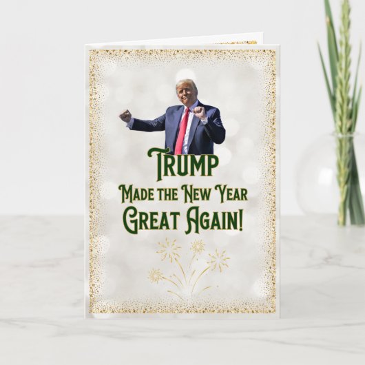 Trump New Year's Card | Funny Trump Card カード (正面)