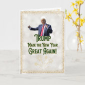 Trump New Year's Card | Funny Trump Card カード (黄色い花)