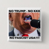 TRUMP "NO FASCIST USA" BUTTON 缶バッジ (正面)