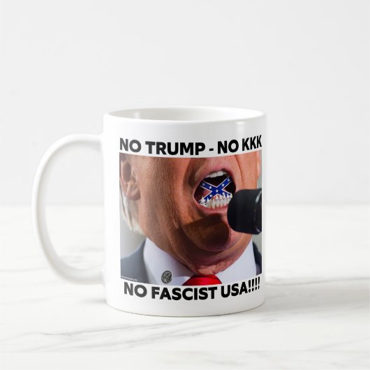 TRUMP "NO FASCIST USA" COFFEE MUG コーヒーマグカップ (左)