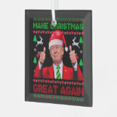 Trump Ornament, Make Christmas Great Again ガラスオーナメント (正面左)