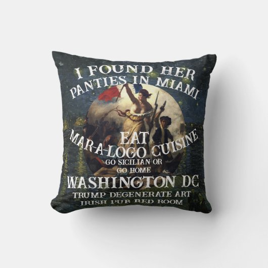 Trump Panties Miami Catholic Church White クッション (正面)