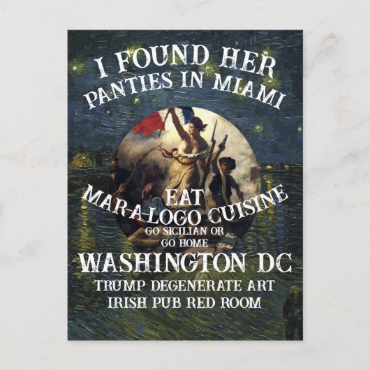 Trump Panties Miami Catholic Church White ポストカード (正面)