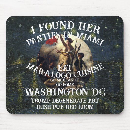 Trump Panties Miami Catholic Church White マウスパッド (正面)