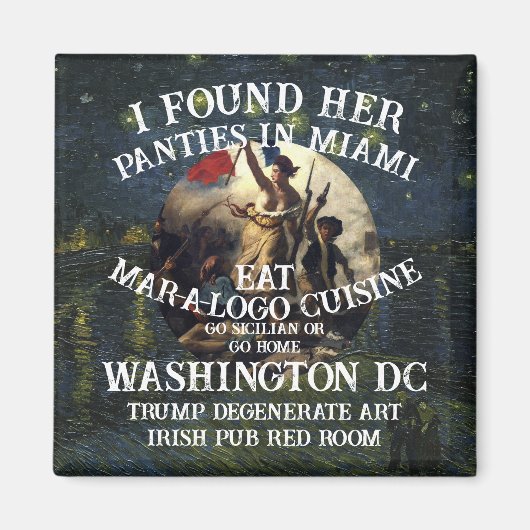 Trump Panties Miami Catholic Church White マグネット (正面)