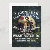 Trump Panties Miami Catholic Church White 招待状 (正面/裏面)