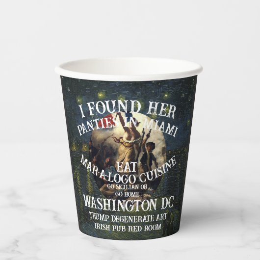 Trump Panties Miami Catholic Church White 紙コップ (正面)