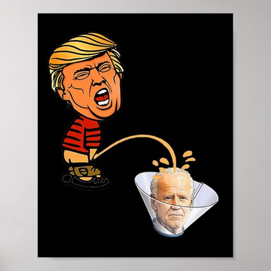 Trump peeing' 0n Biden  ポスター (正面)
