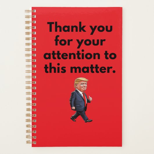 Trump Planner | Thank You For Your Attention プランナー手帳 (正面)