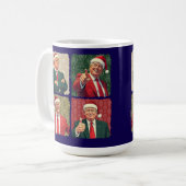 Trump Pop Art Christmas Mug Patriotic Holiday コーヒーマグカップ (正面左)