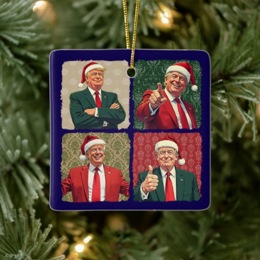 Trump Pop Art Christmas Ornament Patriotic セラミックオーナメント (ツリー)