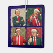 Trump Pop Art Christmas Ornament Patriotic セラミックオーナメント (左)