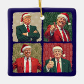 Trump Pop Art Christmas Ornament Patriotic セラミックオーナメント (正面)