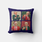 Trump Pop Art Christmas Pillow Holiday Decor クッション (正面)
