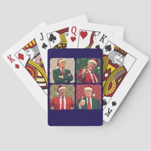Trump Pop Art Christmas Playing Cards MAGA トランプ (裏面)