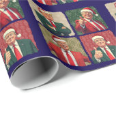 Trump Pop Art Christmas Wrapping Paper MAGA ラッピングペーパー (ロールコーナー)