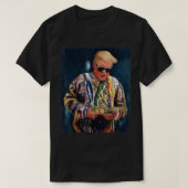 Trump President counting money Funny  Tシャツ (デザイン正面)