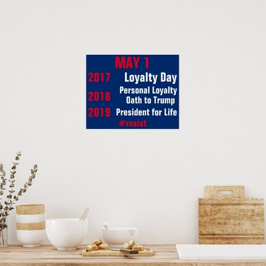 Trump President for Life Resist Persist Protest ポスター (キッチン)