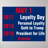 Trump President for Life Resist Persist Protest ポスター (正面)