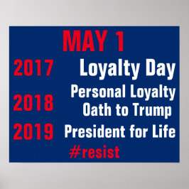 Trump President for Life Resist Persist Protest ポスター