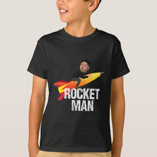 Trump Rocket Man Kim Jong Un North Korea Funny  Tシャツ (正面)