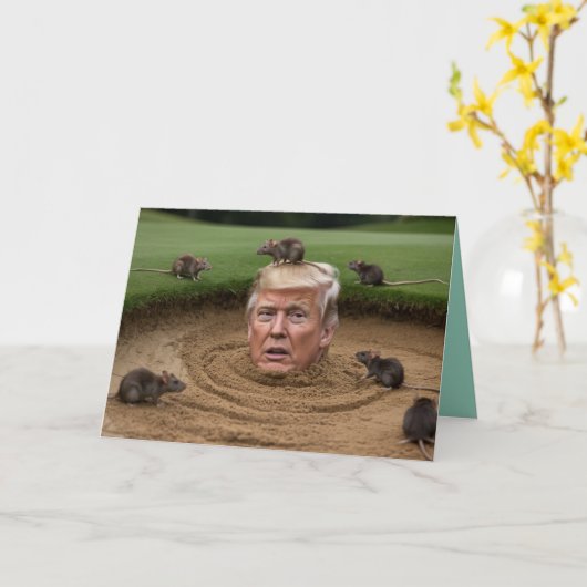 Trump Sandtrap Greeting Card カード (黄色い花)