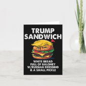 Trump Sandwich White Bread Full Of Baloney Funny P カード (正面)
