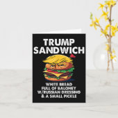 Trump Sandwich White Bread Full Of Baloney Funny P カード (黄色い花)