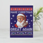 Trump Santa Claus Hat Make Christmas Great Again シーズンカード (スタンド正面)