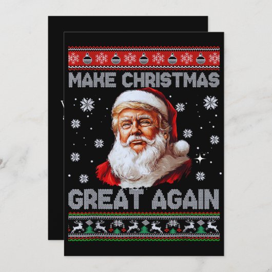 Trump Santa Claus Make Christmas Great Again シーズンカード (正面/裏面)