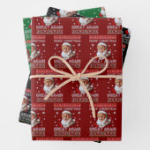 Trump Santa Claus Make Christmas Great Again Red ラッピングペーパーシート (インサイチュ)