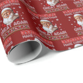 Trump Santa Claus Make Christmas Great Again Red ラッピングペーパー (ロールコーナー)