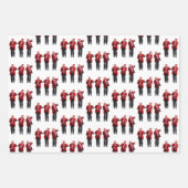 Trump Santa Hat Dance Christmas Black Red White ラッピングペーパーシート (正面)