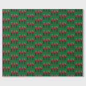 Trump Santa Hat Dance Christmas Green Gift Wrap ラッピングペーパー (フラット)