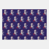 Trump Santa Hat Face Funny Christmas Art  ラッピングペーパーシート (正面)