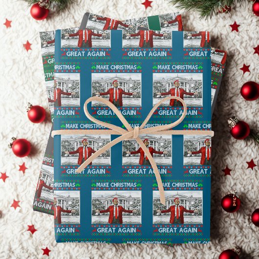 Trump Santa Hat | Make Christmas Great Again ラッピングペーパーシート