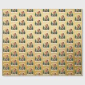 Trump Santa Hat | Make Christmas Great Again Gold ラッピングペーパー (フラット)