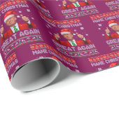 Trump Santa Hat, Trump Gift Wrap, Trump Christmas ラッピングペーパー (ロールコーナー)