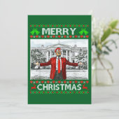 Trump Santa Hat | Trump Merry Christmas Ugly Xmas シーズンカード (スタンド正面)