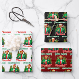 Trump Santa Hat Wrap | Santa's Favorite President ラッピングペーパーシート