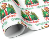 Trump Santa Hat Wrap | Santa's Favorite President ラッピングペーパー (ロールコーナー)